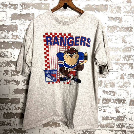 Vintage Taz New York Rangers Shirt NHL Size XL 90s Hockey