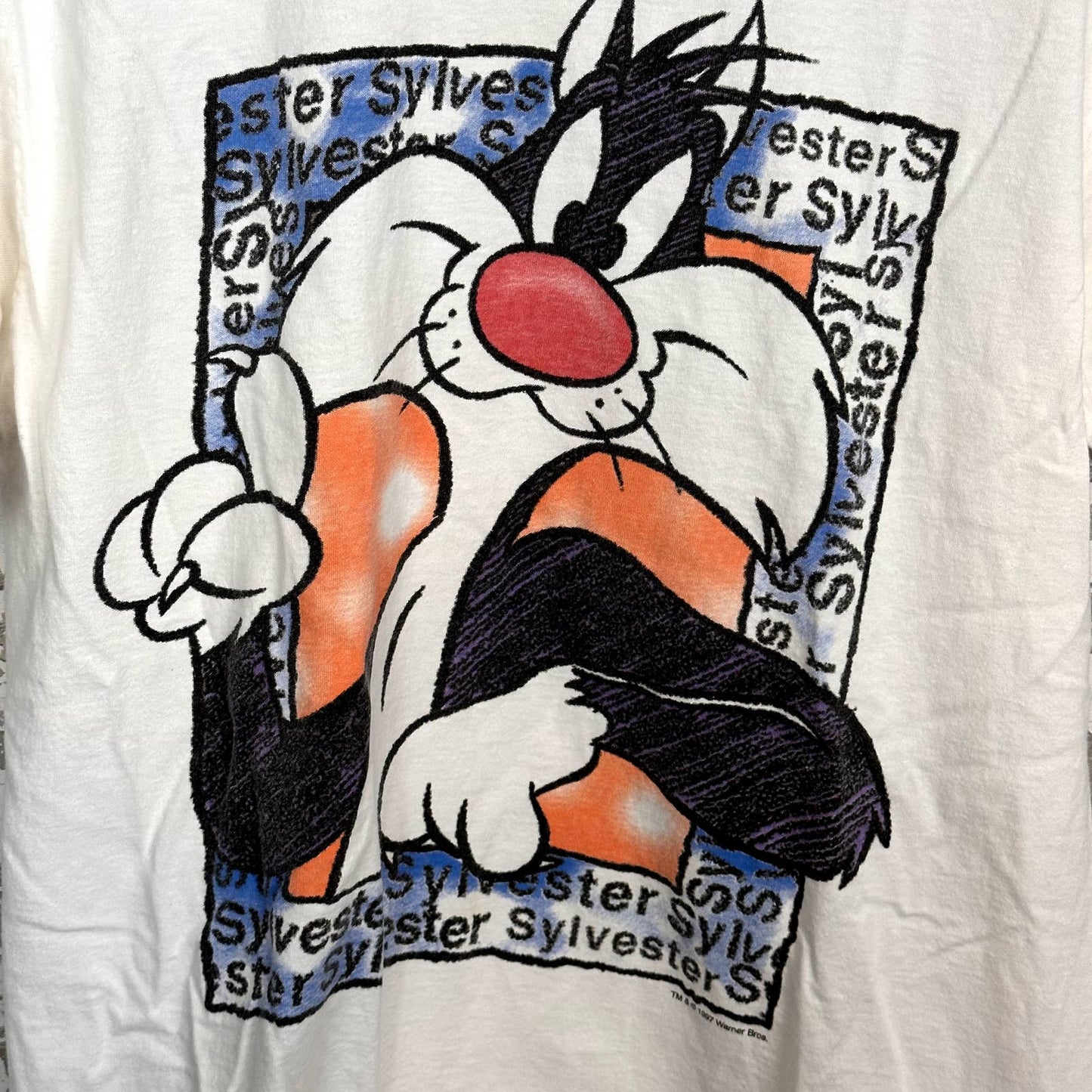Vintage Sylvester Looney Tunes Shirt 90s Size Large