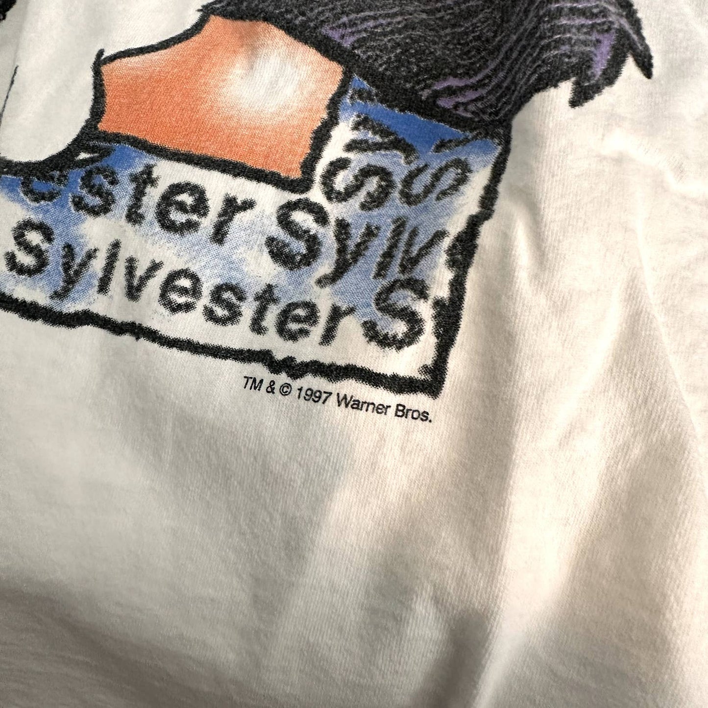 Vintage Sylvester Looney Tunes Shirt 90s Size Large